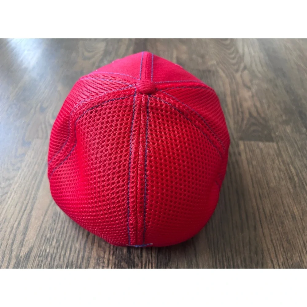 New Era 39THIRTY Philadelphia Phillies Hat Red Mesh Stretch Fit L-XL MLB Cap